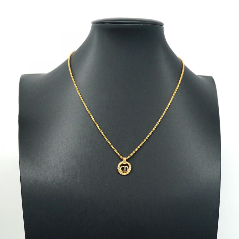 5jpb0385】クリスチャンディオール ネックレス CDロゴ GPメッキ