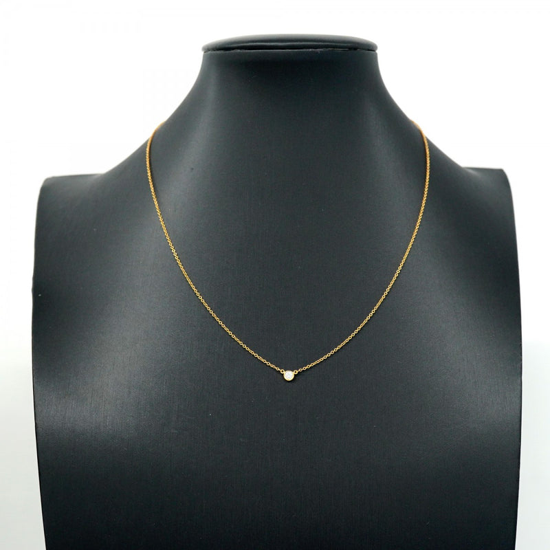 5jpb0388】ティファニー ネックレス バイザヤード 1PD K18YG イエロー