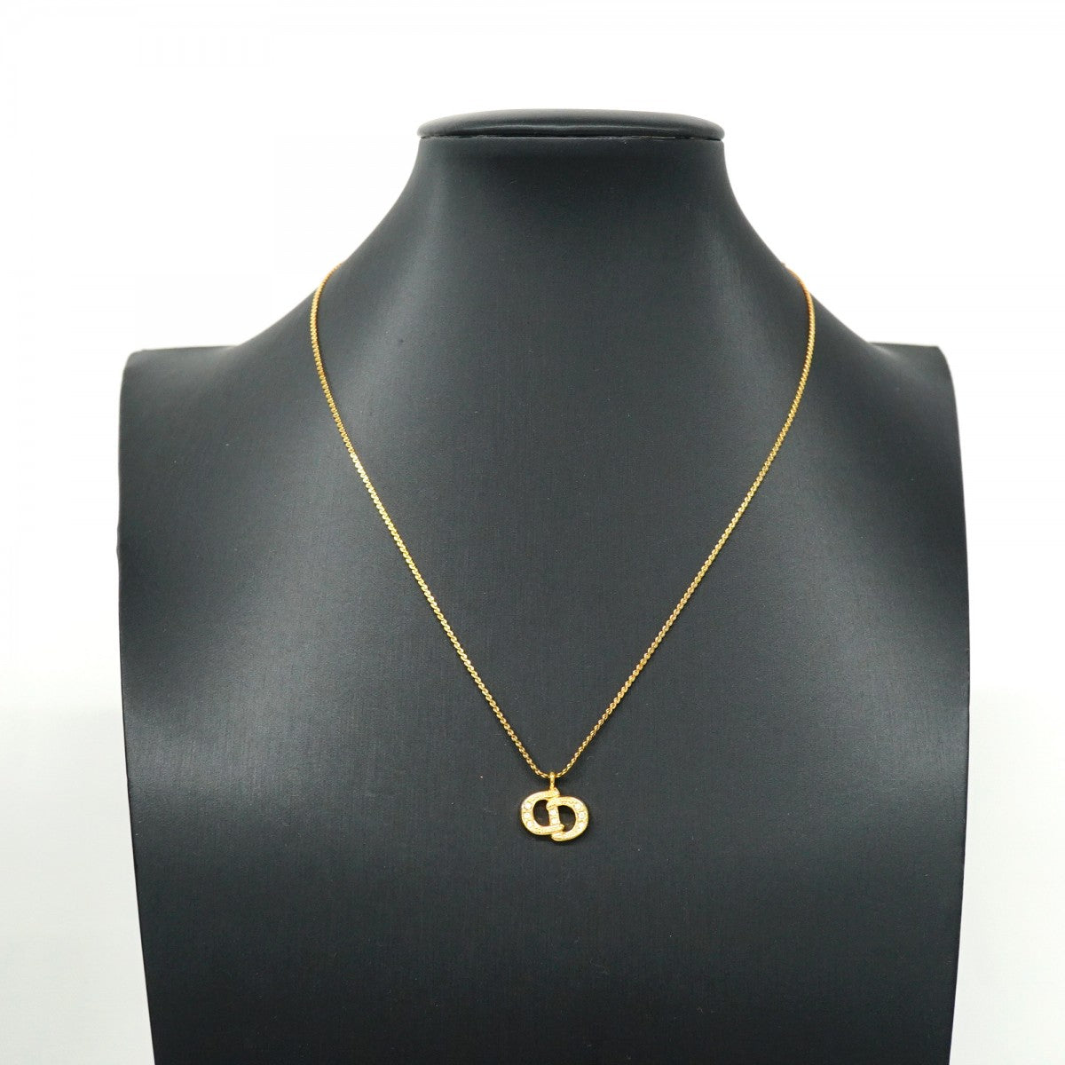 5jpb0403】クリスチャンディオール ネックレス CDロゴ GPメッキ ライン