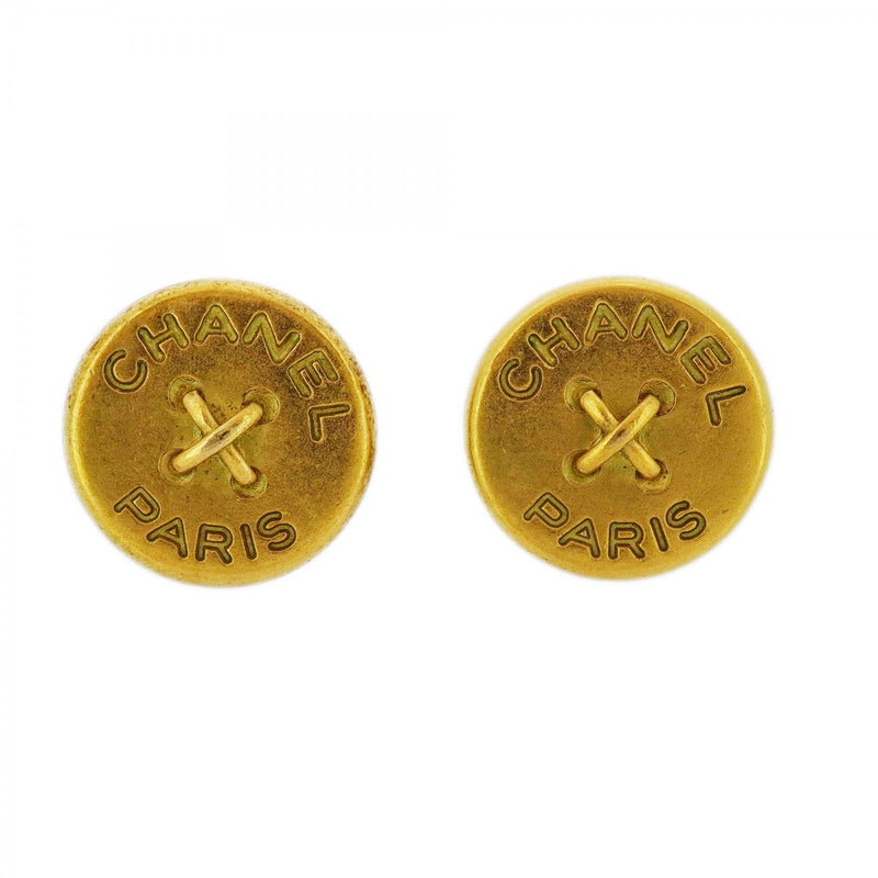 5jpb0411】シャネル イヤリング ヴィンテージ シャネルロゴ 丸型