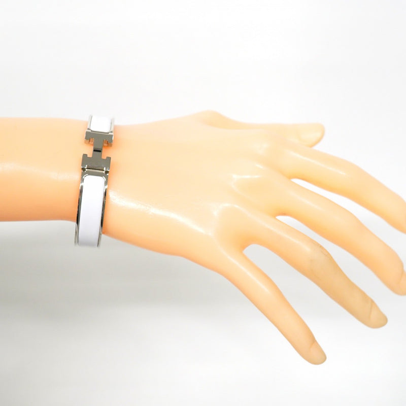 【HERMES 】エルメス バングル クリッククラックPMシルバー ホワイトPM 楽天市場】【動画有】エルメス HERMES クリッククラックPM バングル