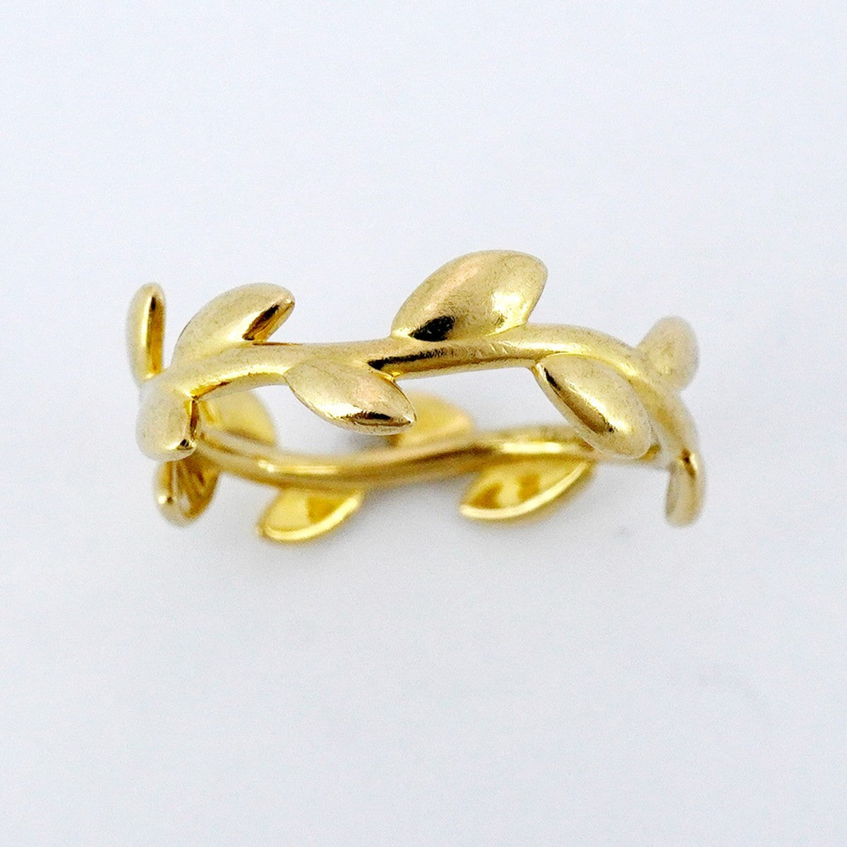 5jpb0418】ティファニー リング オリーブリーフ K18YG イエロー