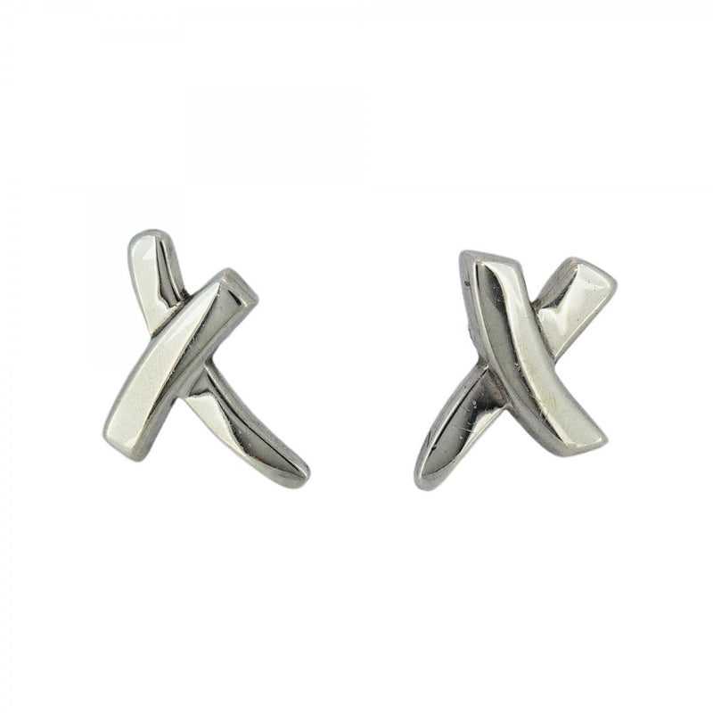 5jpb0421】ティファニー ピアス キス シルバー925【中古】レディース