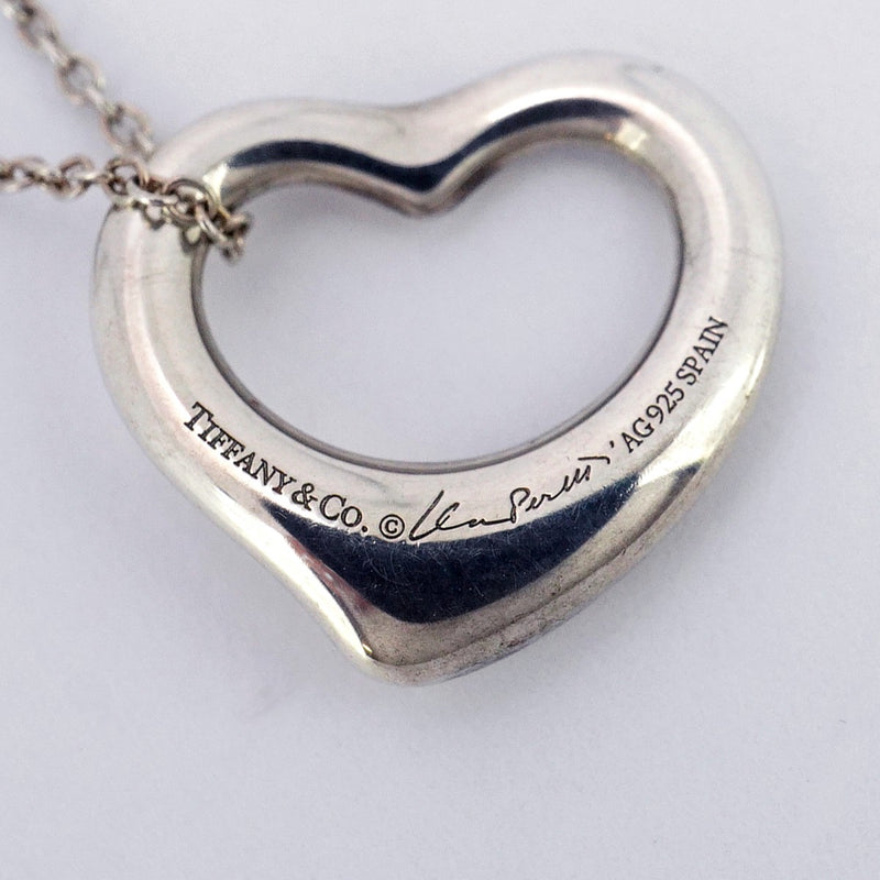 5jpb0423】ティファニー ネックレス オープンハート シルバー925【中古