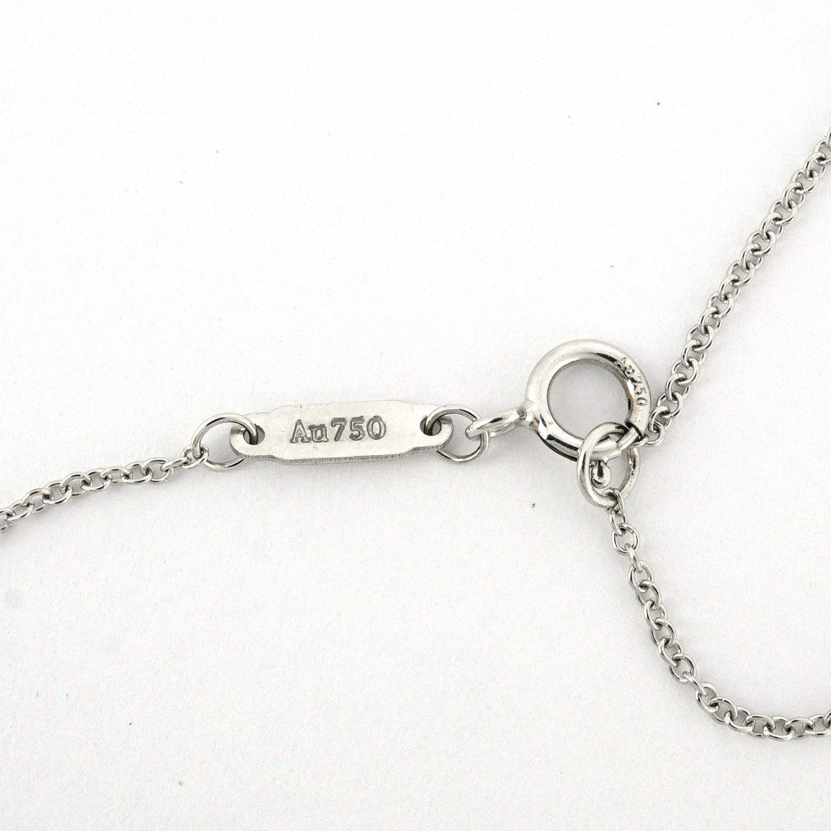 5jpb0426】ティファニー ネックレス Tスマイル スモール K18WG