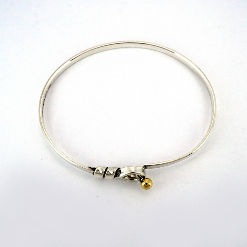 5jpb0435】ティファニー バングル フック&アイ K18YG イエローゴールド