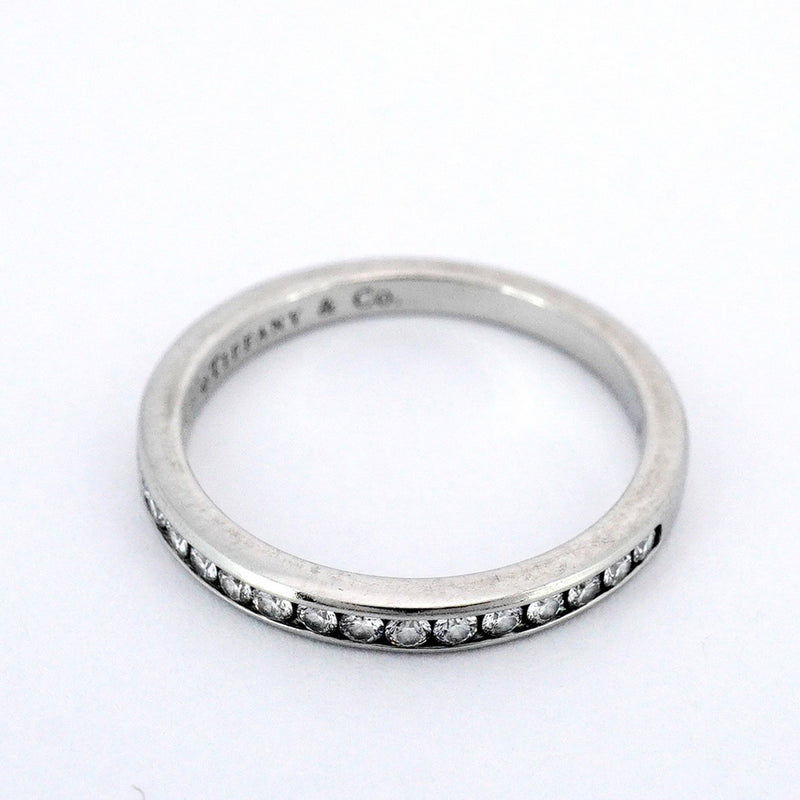 極美品 ティファニー チャネルセッティング ハーフエタニティ 8号 プラチナ 極美品 ティファニー チャネルセッティング ハーフエタニティ 8号 プラチナ