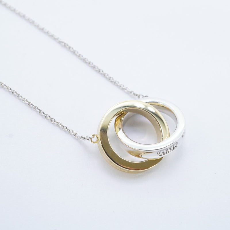 お*ー様 【期間限定出品】ティファニー サークルネックレス ゴールド・シルバー 5jpb0454】ティファニー ネックレス インターロッキング 丸型 サークル