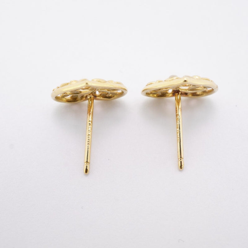 5jpb0468】ティファニー ピアス オリーブリーフ/ハート K18YG イエロー