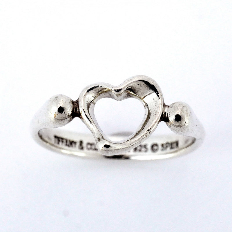 5jpb0482】ティファニー リング オープンハート シルバー925 12号