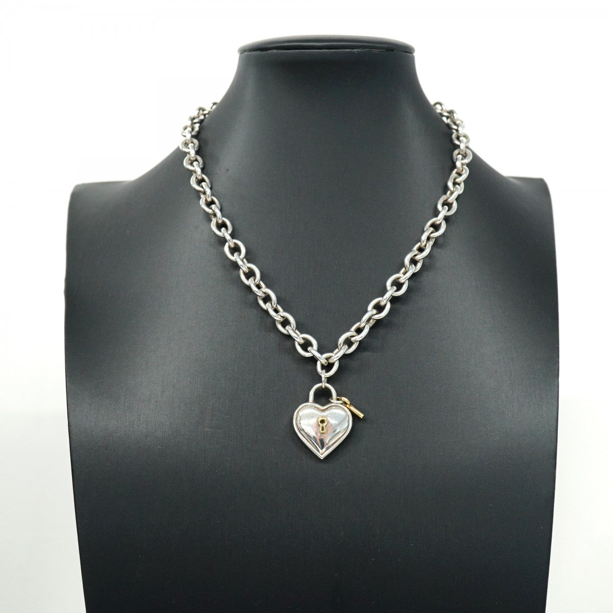 ティファニー　tiffany　 ネックレス　925 中古 5jpb0496】ティファニー ネックレス ハートロック/キー K18YG イエロー