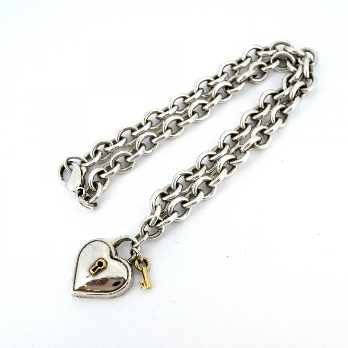 5jpb0496】ティファニー ネックレス ハートロック/キー K18YG イエロー