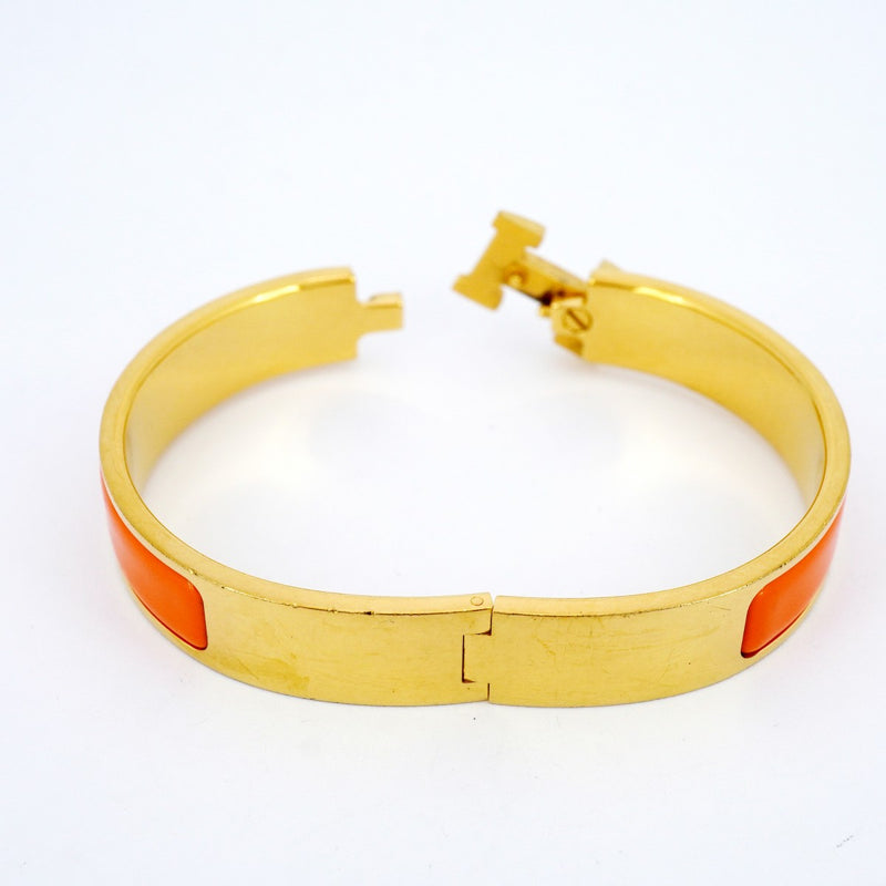 5jpb0497】エルメス バングル クリッククラックPM GPメッキ ゴールド