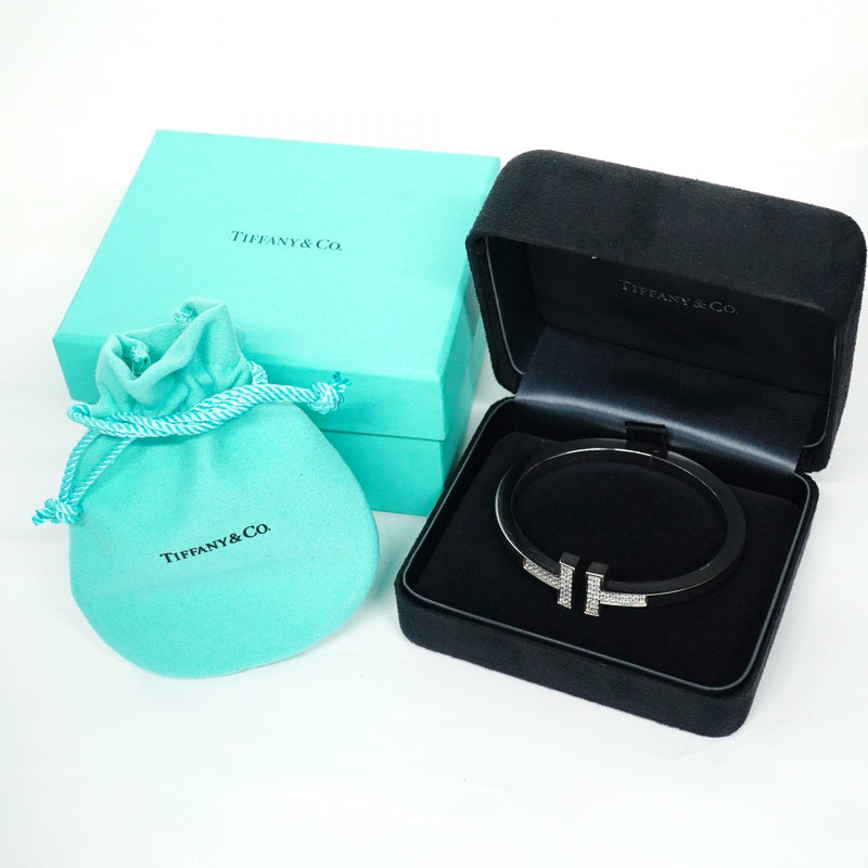 5jpb0499】ティファニー バングル Tスクエア K18WG ホワイトゴールド