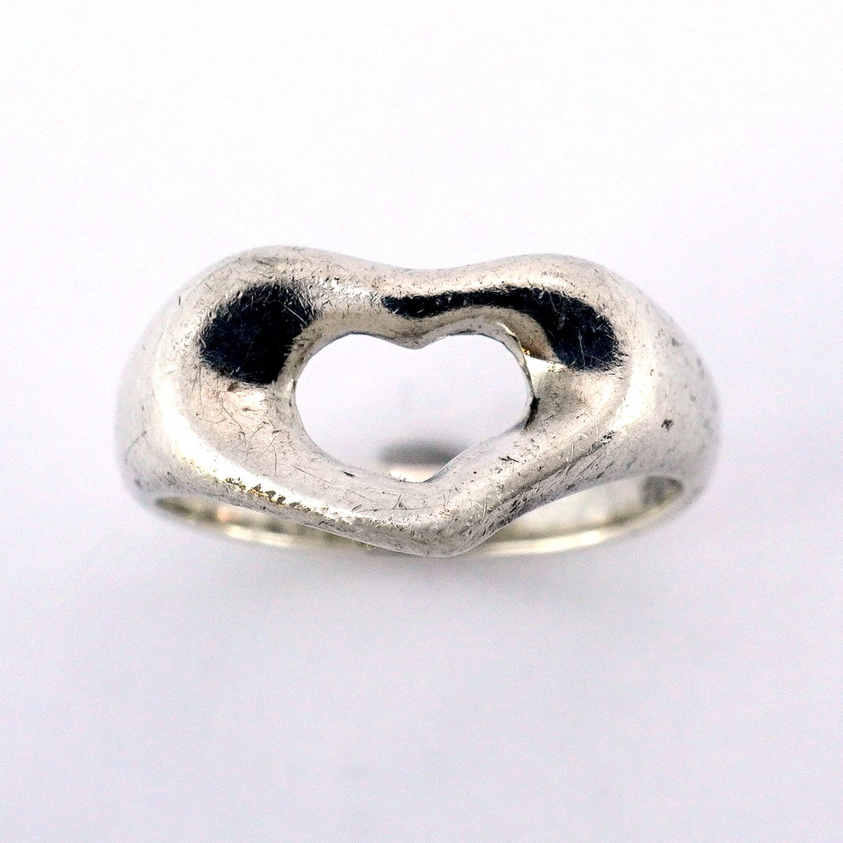 5jpb0510】ティファニー リング オープンハート シルバー925 7.5号