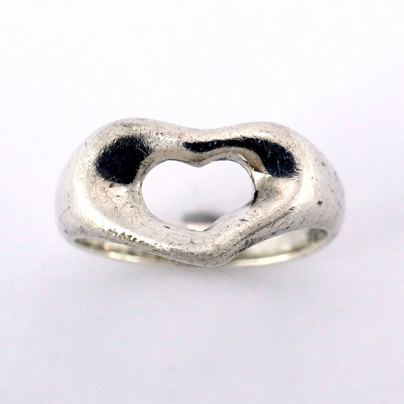 5jpb0510】ティファニー リング オープンハート シルバー925 7.5号