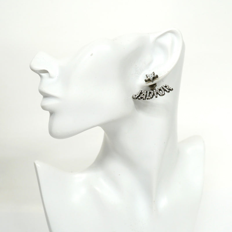 美品✨ クリスチャンディオール ピアス ラインストーン シルバー 5jpb0512】クリスチャンディオール ピアス 星形 スター ビーモチーフ