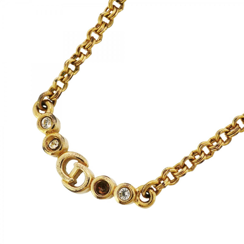 5jpb0523】クリスチャンディオール ネックレス CDロゴ GPメッキ ライン