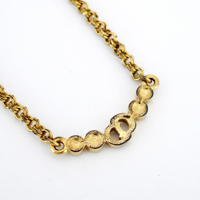 5jpb0523】クリスチャンディオール ネックレス CDロゴ GPメッキ ライン