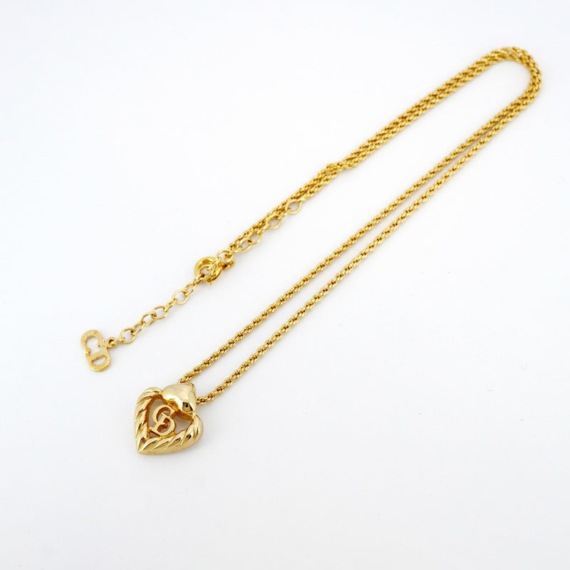 5jpb0524】クリスチャンディオール ネックレス CDロゴ GPメッキ