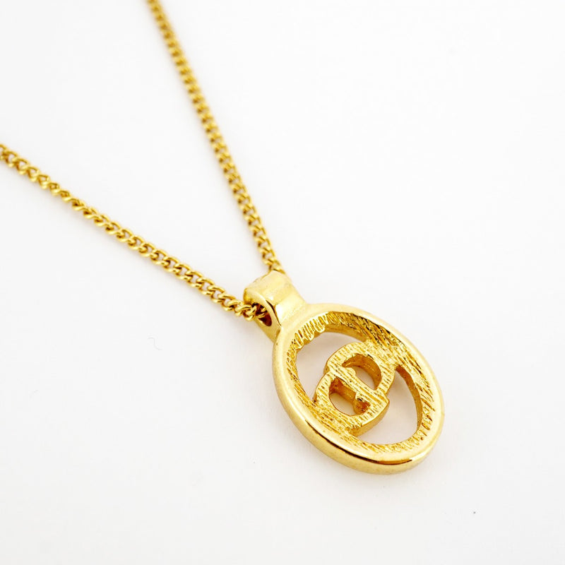 極美品　未使用級　クリスチャンディオール　CDロゴ　刻印　ゴールド 5jpb0526】クリスチャンディオール ネックレス CDロゴ GPメッキ