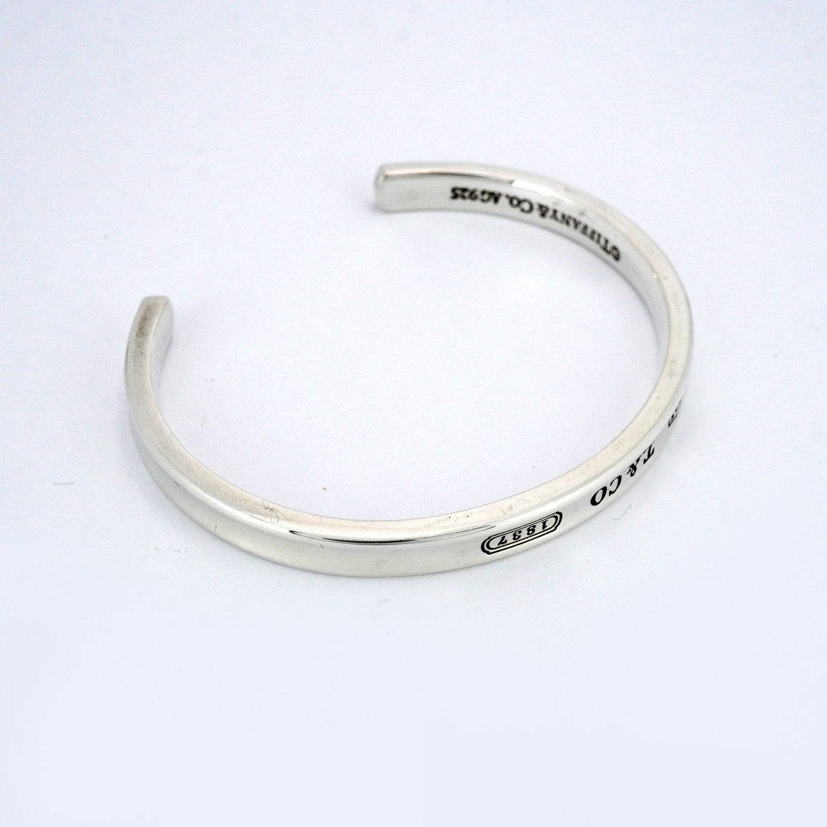 【美品】ティファニー ナロー 1837 バングル シルバー 925 正規品 美品】ティファニー ナロー 1837 バングル シルバー 925 正規品