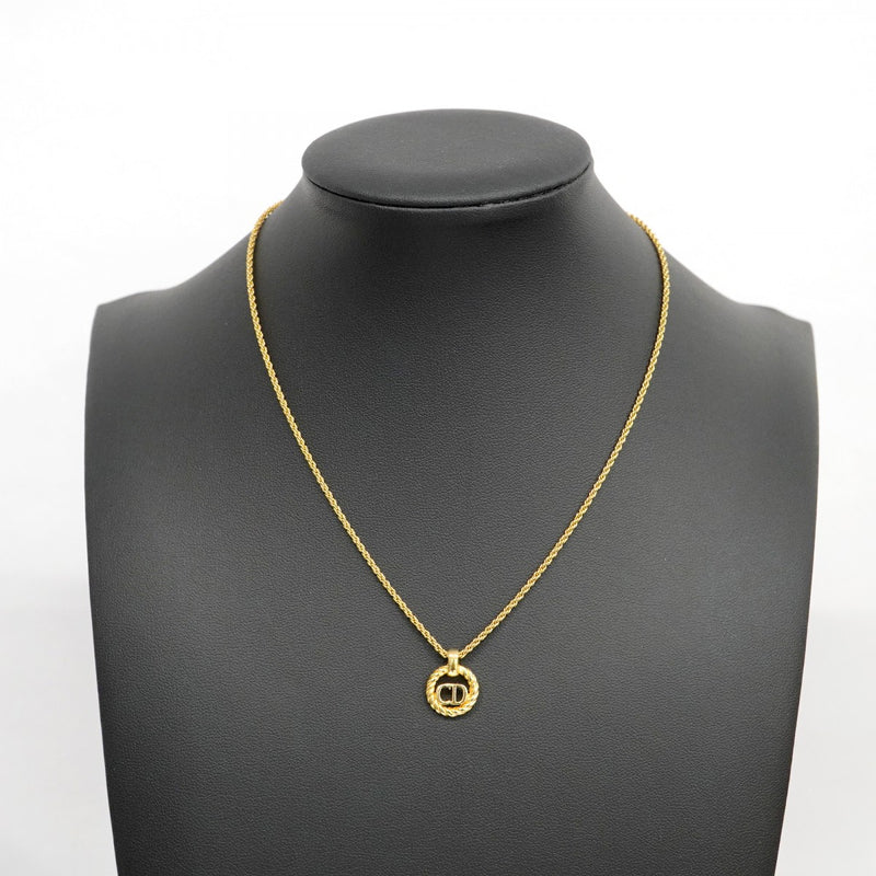 Christian Dior ゴールド ネックレス 約45cm 5jpb0545】クリスチャンディオール ネックレス CDロゴ GPメッキ