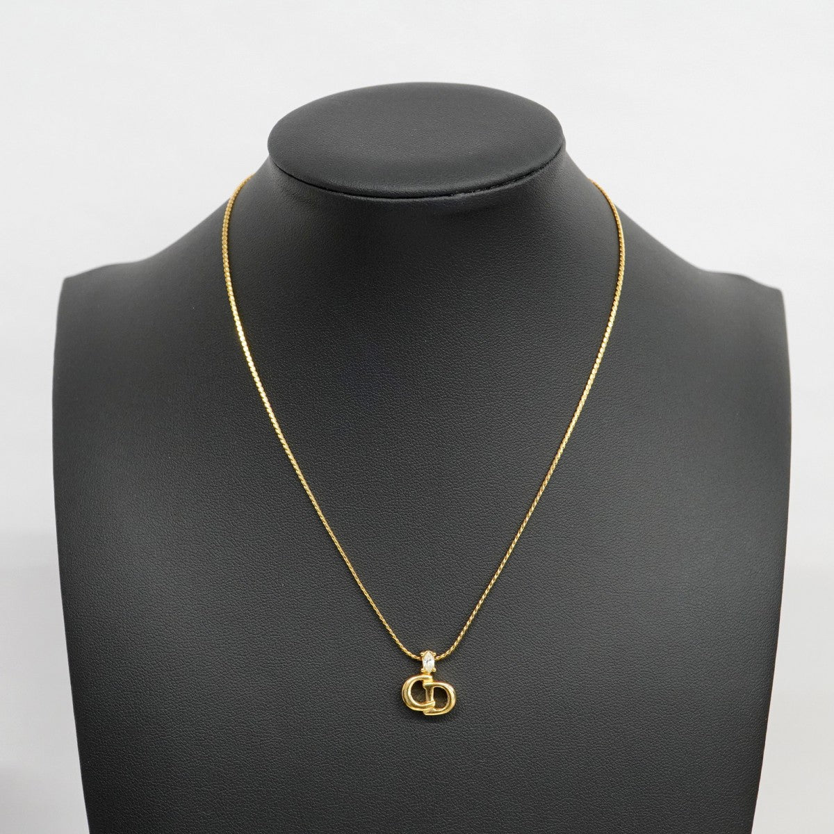 5jpb0548】クリスチャンディオール ネックレス CDロゴ GPメッキ ライン