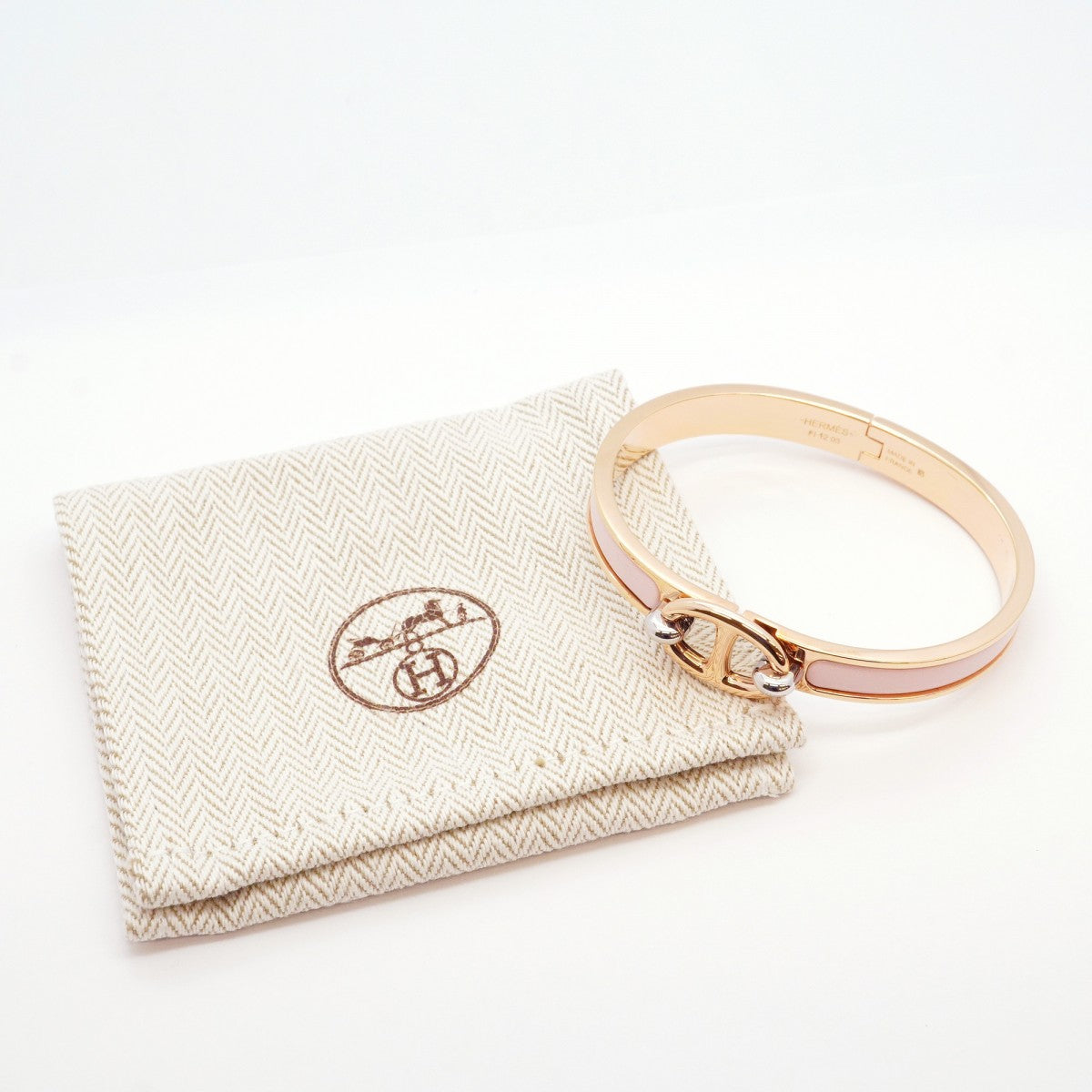 5jpb0559】エルメス バングル シェーヌダンクル ミニクリック GPメッキ