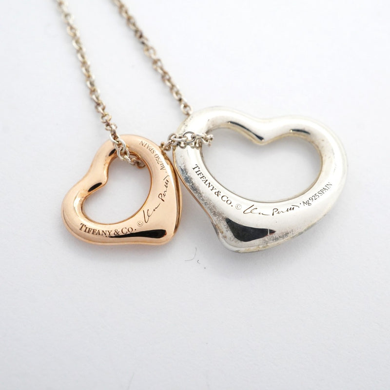5jpb0560】ティファニー ネックレス ダブルオープンハート K18PG