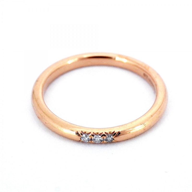 5jpb0564】ティファニー リング フォーエバー 3PD K18PG ピンク