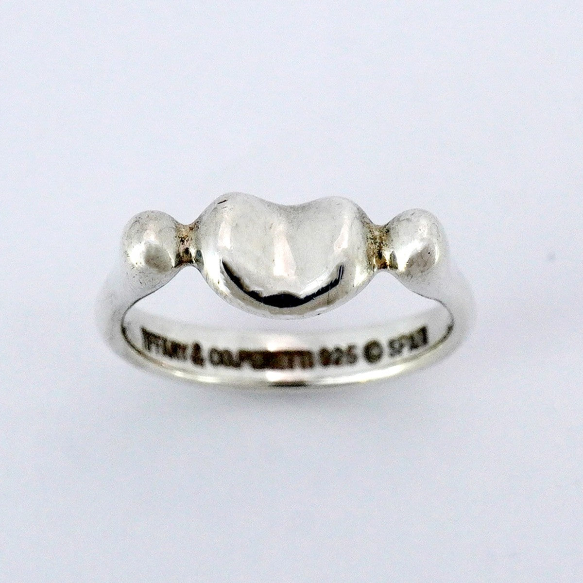 5jpb0566】ティファニー リング ビーン シルバー925 7.5号【中古