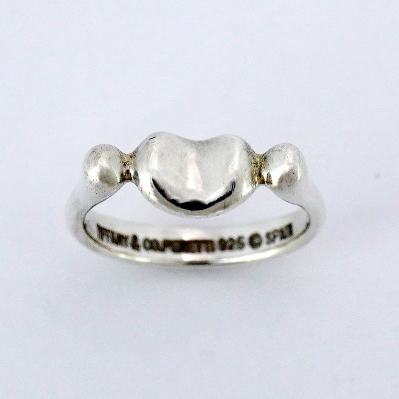5jpb0566】ティファニー リング ビーン シルバー925 7.5号【中古