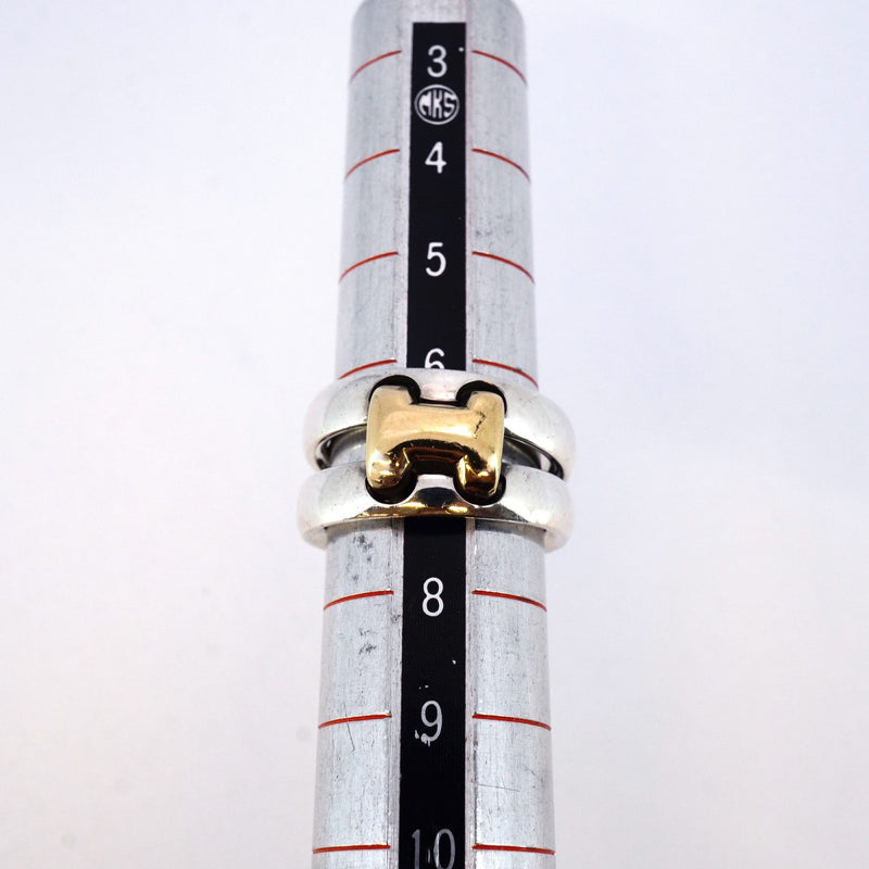 5jpb0571】エルメス リング オランプ K18YG イエローゴールド シルバー