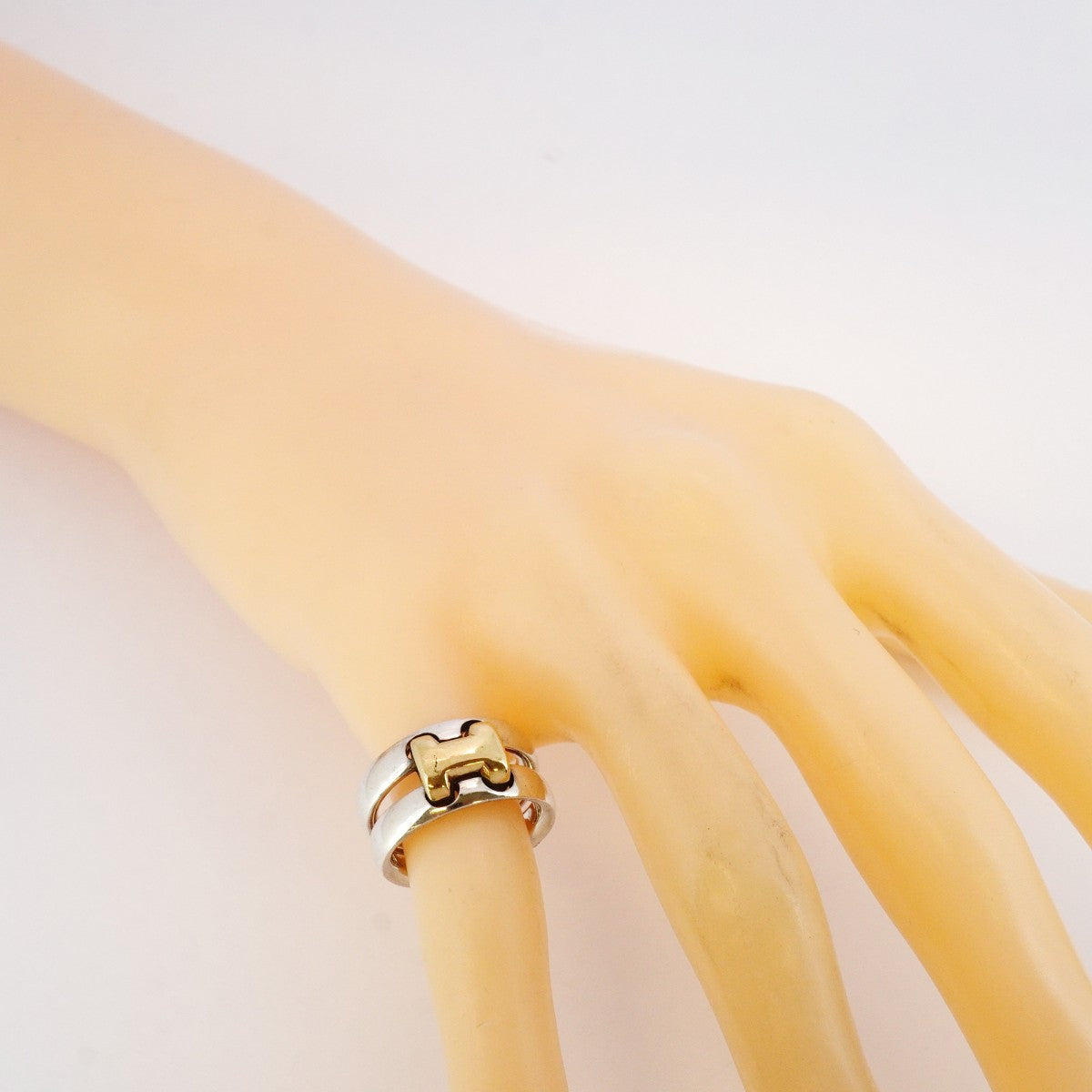 5jpb0571】エルメス リング オランプ K18YG イエローゴールド シルバー