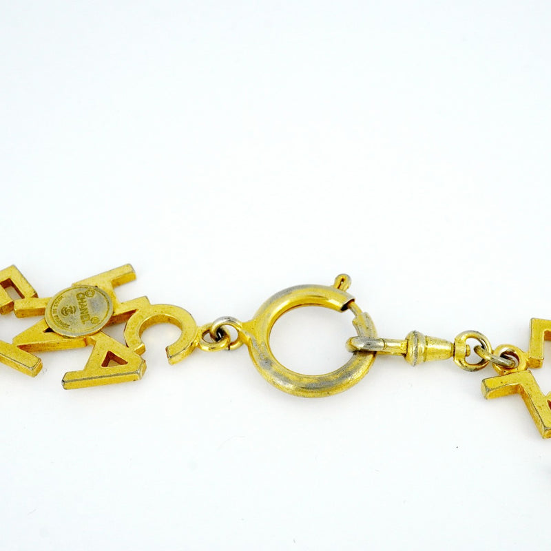 5jpb0576】シャネル ネックレス ヴィンテージ シャネルロゴ GPメッキ