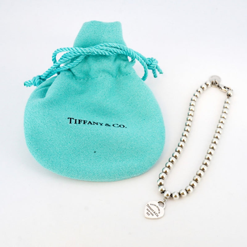 【超美品】ティファニー リターントゥ ハート ブレスレット ボールチェーン TIFFANY&Co.（ティファニー） リターン トゥ ミニ ハート ブレスレット