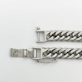 【5khf007】喜平 ブレスレット Pt850 プラチナ 6面 ダブル 19.5cm 28.5g キヘイ【中古】メンズ レディース ユニセックス