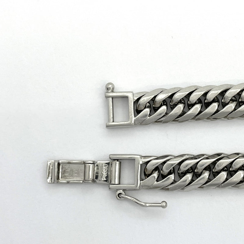 【5khf020】喜平 ブレスレット Pt850 プラチナ 6面 ダブル 18.7cm 30.6g キヘイ【中古】メンズ レディース ユニセックス