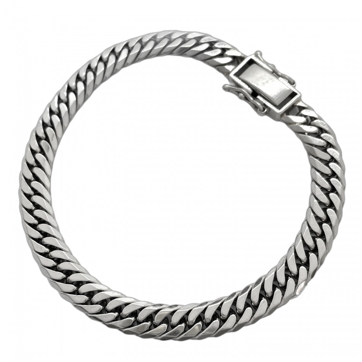 【5khf059】喜平 ブレスレット Pt900 プラチナ 6面 ダブル 19cm 32.2g キヘイ【中古】メンズ レディース ユニセックス