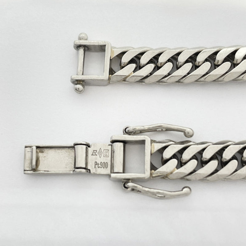 【5khf059】喜平 ブレスレット Pt900 プラチナ 6面 ダブル 19cm 32.2g キヘイ【中古】メンズ レディース ユニセックス
