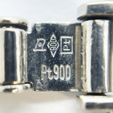 【5khf059】喜平 ブレスレット Pt900 プラチナ 6面 ダブル 19cm 32.2g キヘイ【中古】メンズ レディース ユニセックス