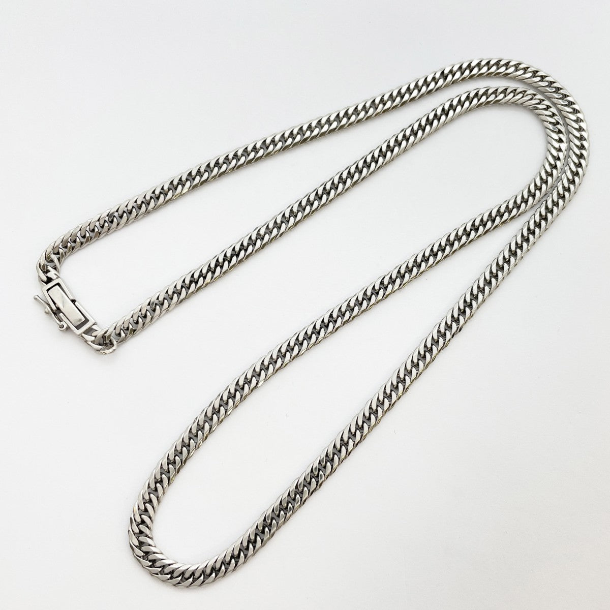 【5khf063】喜平 ネックレス Pt850 プラチナ 6面 ダブル 51cm 30.5g キヘイ【中古】メンズ レディース ユニセックス