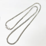 【5khf064】喜平 ネックレス Pt850 プラチナ 6面 ダブル 60cm 30.8g キヘイ【中古】メンズ レディース ユニセックス
