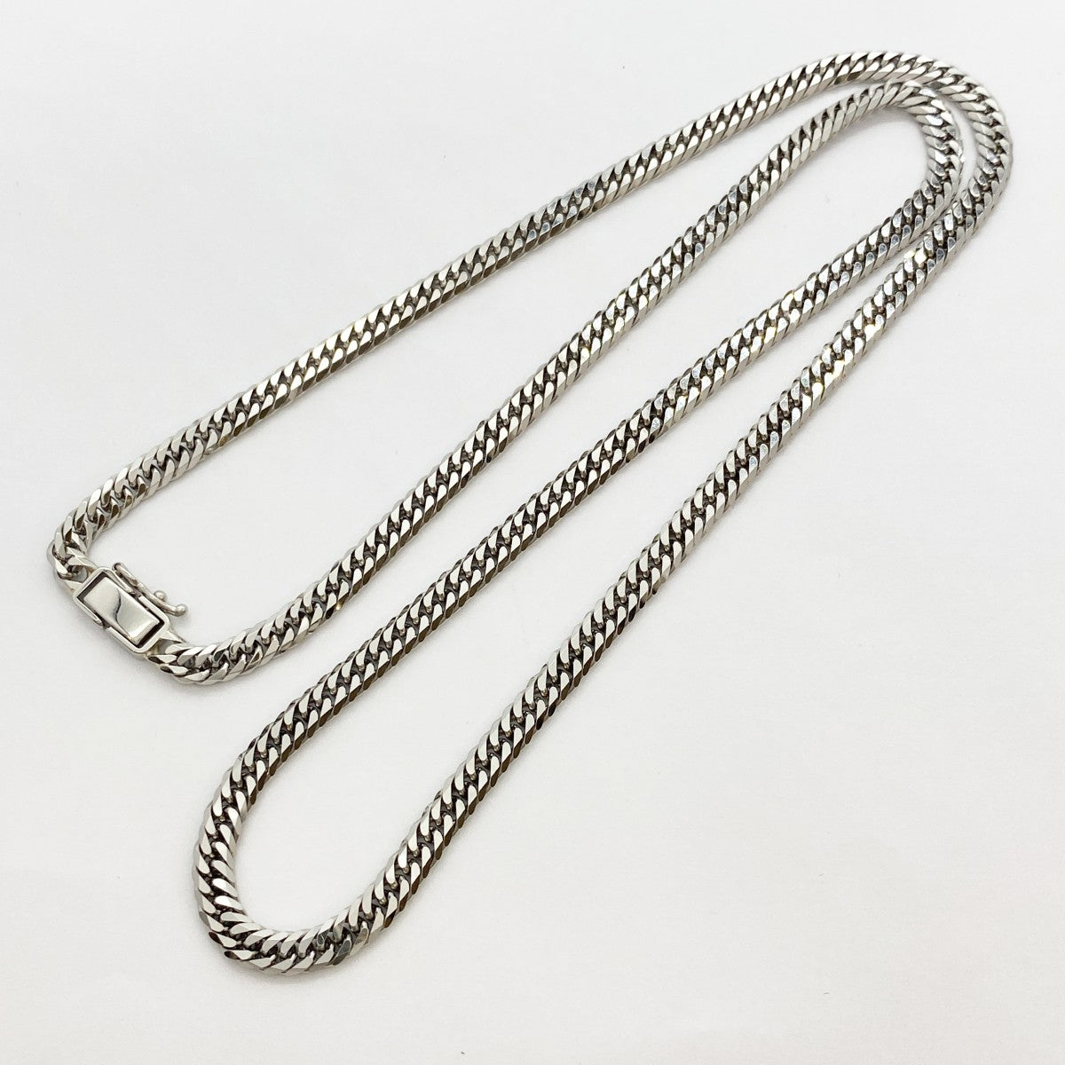 【5khf076】喜平 ネックレス Pt850 プラチナ 6面 ダブル 60.5cm 50.6g キヘイ【中古】メンズ レディース ユニセックス