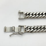 【5khg003】喜平 ブレスレット Pt850 プラチナ 6面 ダブル 17.5cm 26.2g キヘイ【中古】メンズ レディース ユニセックス