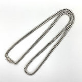 【5khg015】喜平 ネックレス Pt850 プラチナ 6面 ダブル 50.4cm 30.9g キヘイ【中古】メンズ レディース ユニセックス
