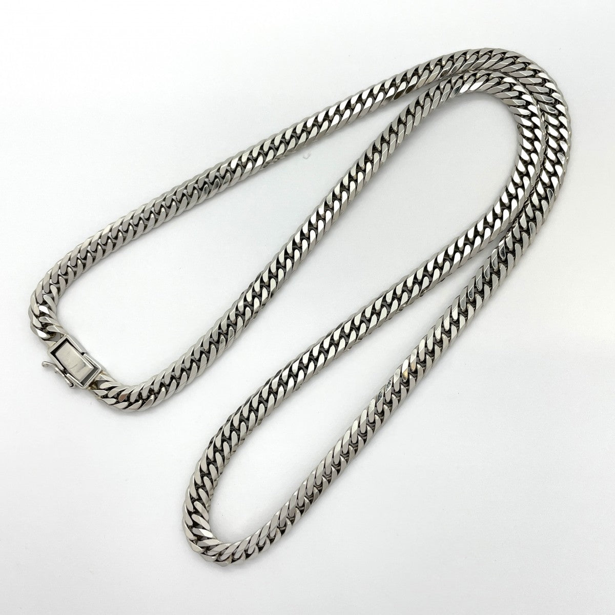 【5khg018】喜平 ネックレス Pt850 プラチナ 6面 ダブル 61.9cm 100.2g キヘイ【中古】メンズ レディース ユニセックス