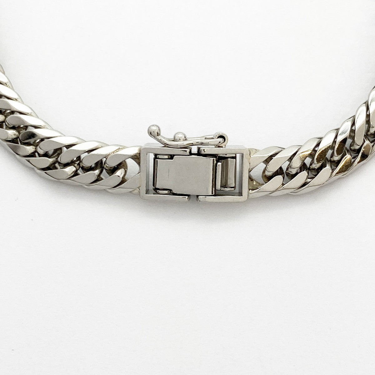 【5khg070】喜平 ブレスレット Pt900 プラチナ 6面 ダブル 18.6cm 30.3g キヘイ【中古】メンズ レディース ユニセックス