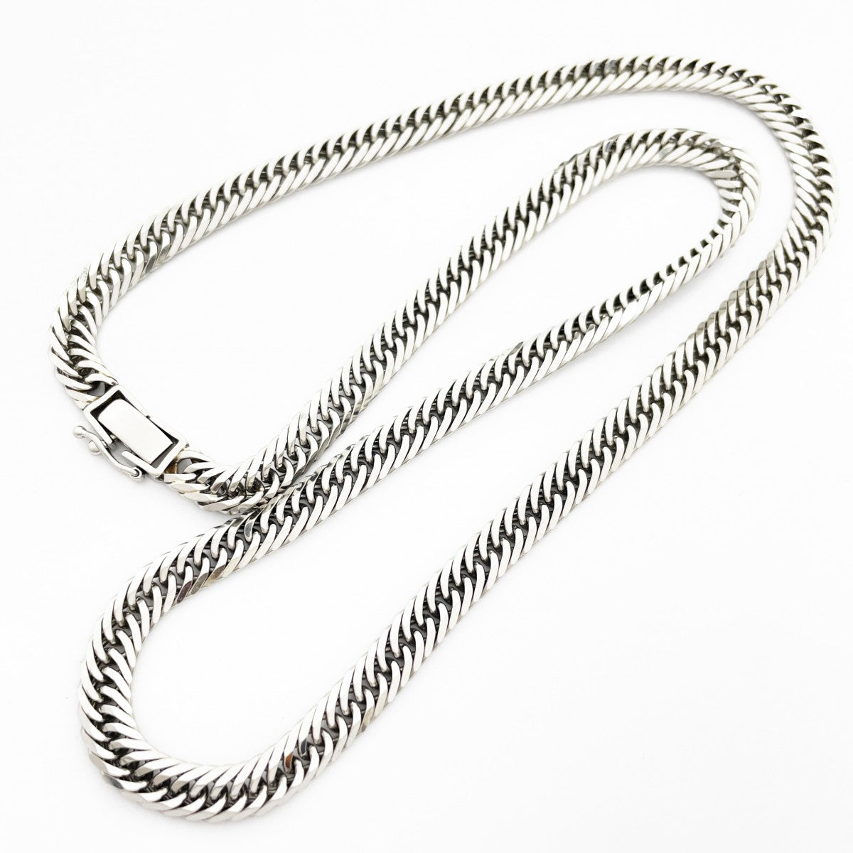 【5khh030】喜平 ネックレス Pt900 プラチナ 8面 トリプル 46cm 45.6g キヘイ【中古】メンズ レディース ユニセックス